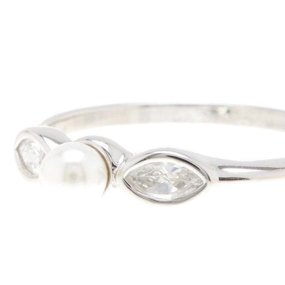 Adornia Sterling Silver Marquise Ring, size 6 - Picture 1 of 2